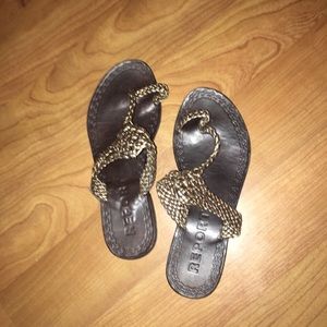 Report Shoes - Report Braided Gold Sandals Report Shoes - Report Braided Gold Sandals